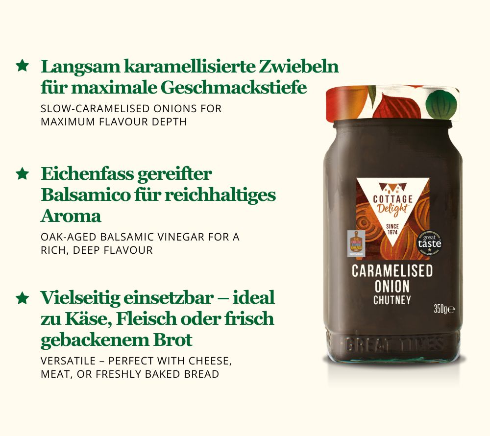 Caramelised Onion Chutney von Cottage Delight (350 g)