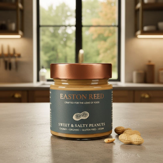 Knusprige Erdnüsse & cremige Peanut Butter mit Kokosblütenzucker & Himalayasalz. Jetzt bei Madevegan online kaufen – veganer Genuss & perfekter Snack!