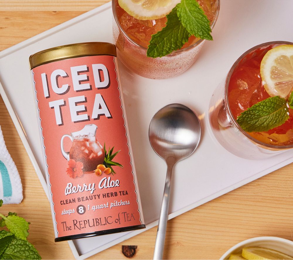 Berry Aloe Iced Tea | Exotic Beauty im Glas | Mit Aloe, Pitaya & Hibiskus | Koffeinfrei & vegan | 8 Teebeutel für Quart-Format | Jetzt probieren!