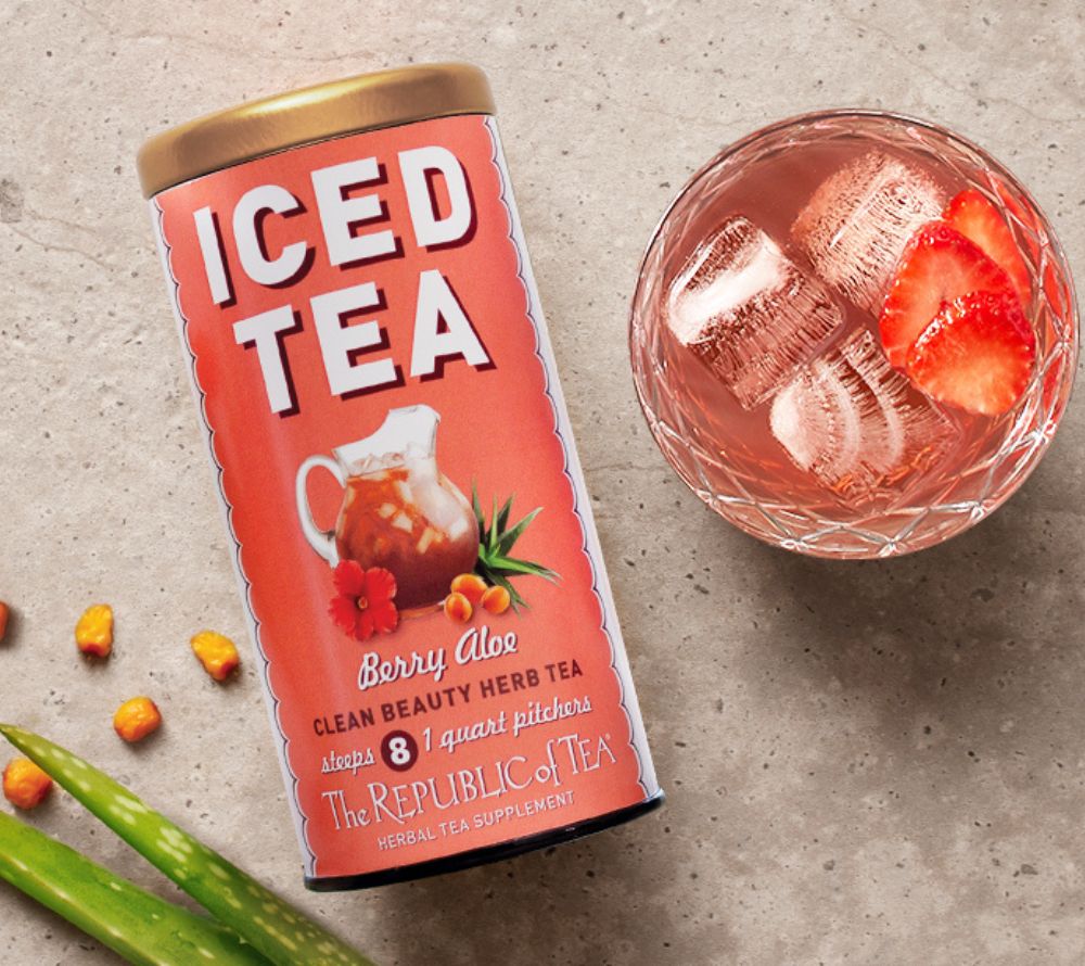Berry Aloe Iced Tea | Exotic Beauty im Glas | Mit Aloe, Pitaya & Hibiskus | Koffeinfrei & vegan | 8 Teebeutel für Quart-Format | Jetzt probieren!