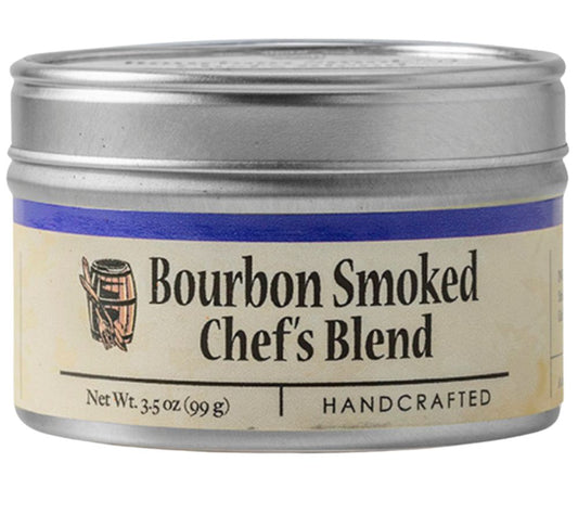Bourbon Smoked Chef’s Blend von Bourbon Barrel Foods – rauchige Gewürzmischung mit Meersalz, Pfeffer & Paprika. Jetzt online kaufen bei Madevegan!