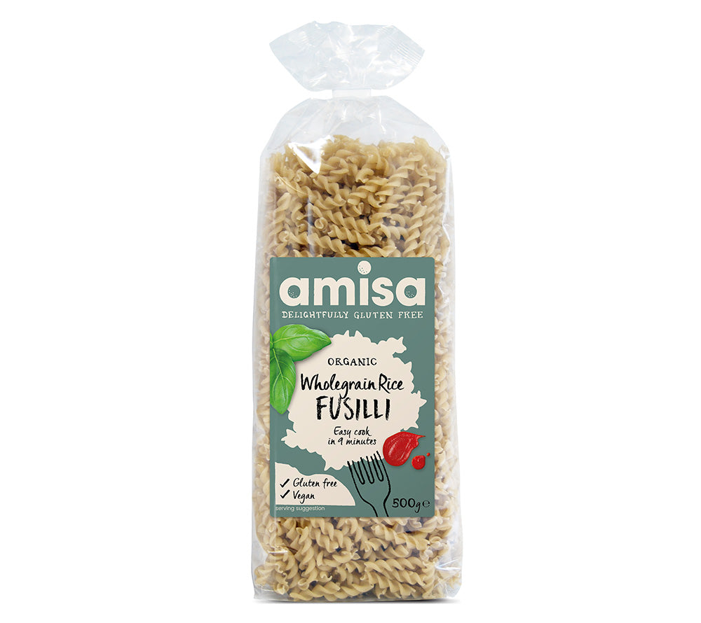 Fusilli Nudeln aus Vollkornreis von Amisa