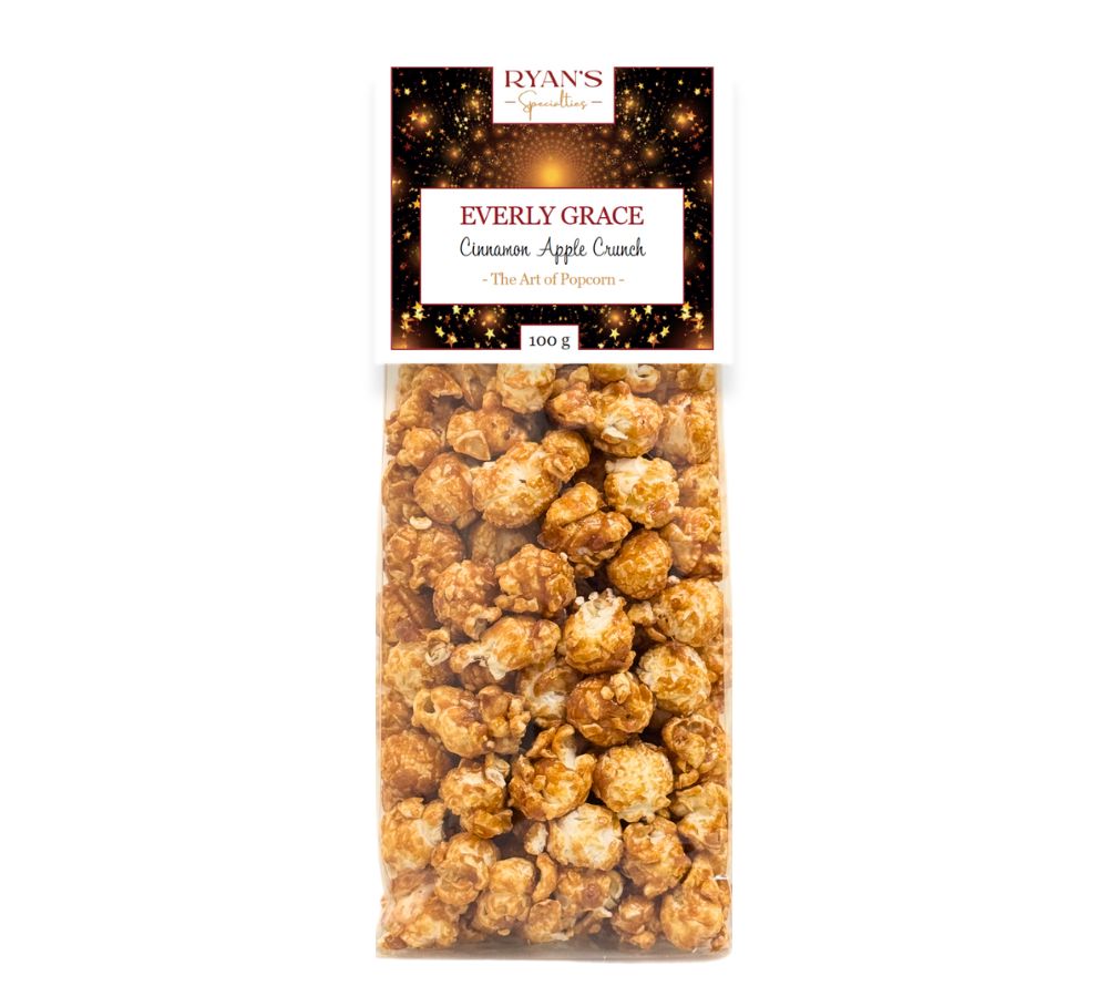Everly Grace Popcorn Cinnamon Apple Crunch kaufen 🍎 Süßes Karamell, fruchtige Äpfel & Zimt 🍎 100 % natürlich & vegan 🍎 Perfekt für festliche Snacks
