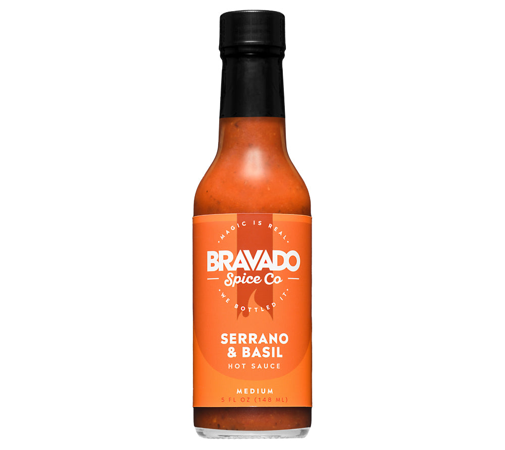 4-Pack Hot Sauce Set von Bravado Spice Co. - Serrano & Basil