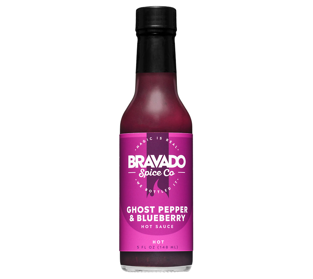 4-Pack Hot Sauce Set von Bravado Spice Co. - Ghost Pepper & Blueberry