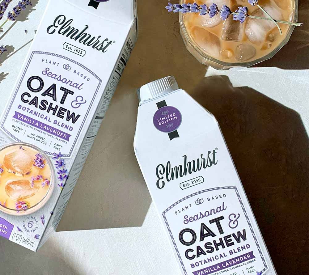 Vanilla Lavendar Oat Cashew Milk von Elmhurst kaufen | Deine florale Oat-Milk-Revolution | Frühling im Glas | Perfekt für Deinen Iced Latte | EU-weiter Versand