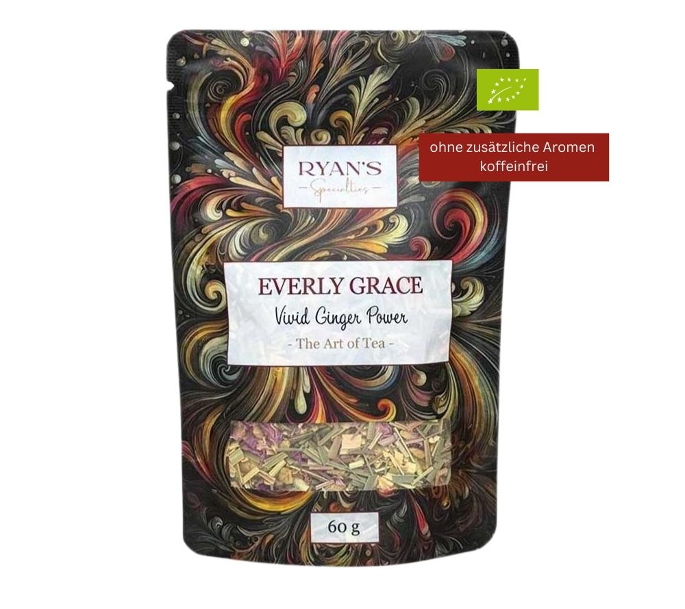 Vivid Ginger Power Tea von Everly Grace🔥Dein Energy Boost 🔥 Explosion von Geschmack und Energie🔥Dein natürlicher, koffeinfreier Wachmacher