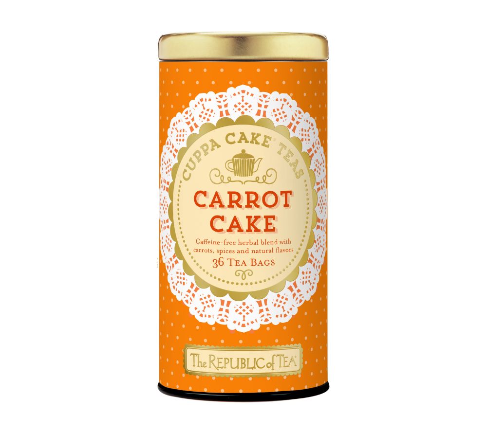 Carrot Cake Cuppa Cake Tea von The Republic of Tea kaufen | 100 % natürliche Zutaten | vegan & koffeinfrei | heiß oder kalt genießbar | EU-weiter Versand