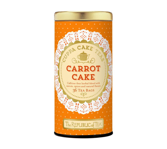 Carrot Cake Cuppa Cake Tea von The Republic of Tea kaufen | 100 % natürliche Zutaten | vegan & koffeinfrei | heiß oder kalt genießbar | EU-weiter Versand