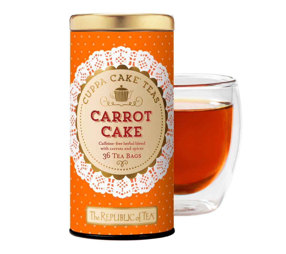 Carrot Cake Cuppa Cake Tea von The Republic of Tea kaufen | 100 % natürliche Zutaten | vegan & koffeinfrei | heiß oder kalt genießbar | EU-weiter Versand