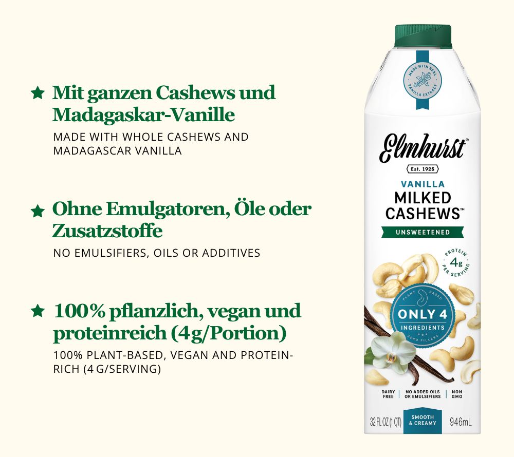 Cashew Unsweetened Vanilla Milk von Elmhurst