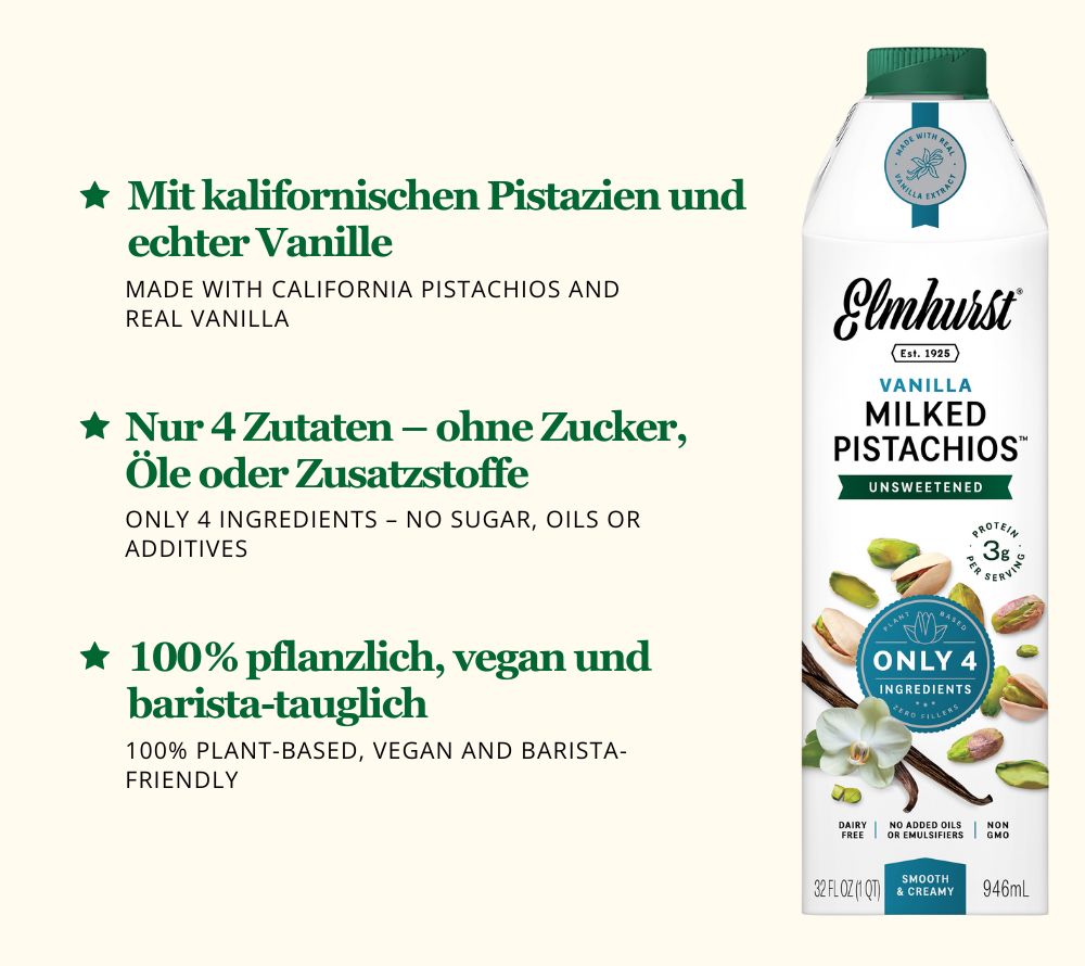 Pistachio Unsweetened Vanilla Milk von Elmhurst