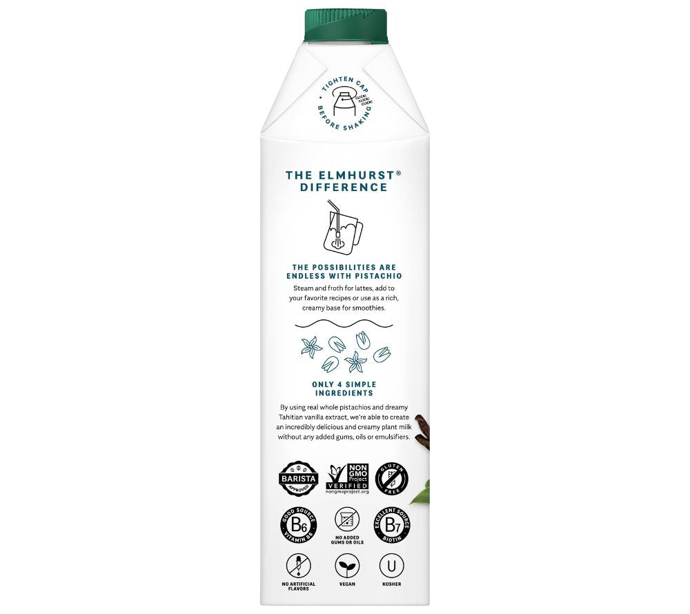 Pistachio Unsweetened Vanilla Milk von Elmhurst