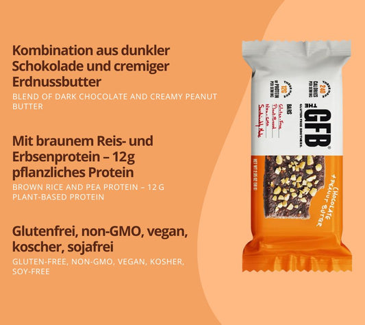Variety Pack Bars – 12 vegane Proteinriegel mit Peanut Butter & Chocolate Peanut Butter. Glutenfrei & non-GMO. Jetzt kaufen bei Madevegan.
