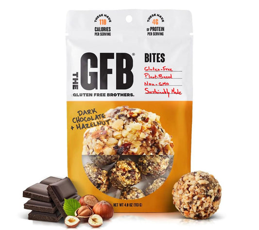 Dark Chocolate Hazelnut Bites – veganer Snack mit Haselnuss & dunkler Schokolade. Glutenfrei & proteinreich. Jetzt online bestellen bei Madevegan.