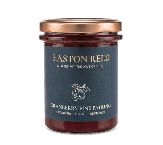 Cranberry Fine Pairing von Easton Reed kaufen – fruchtiges Cranberry-Chutney mit Ingwer & Zimt. Vegan, würzig & perfekt für vegane Käseplatten und Sandwiches.