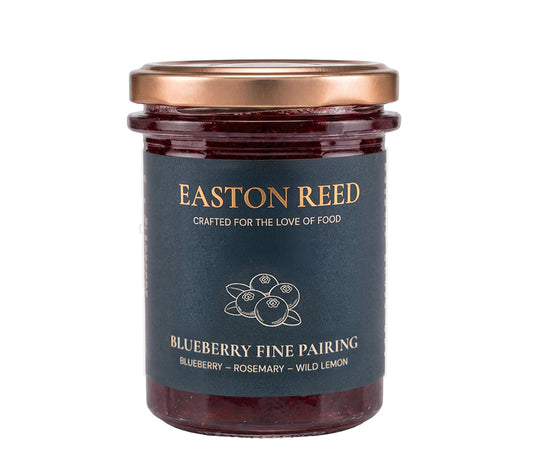 Blueberry Fine Pairing von Easton Reed kaufen – fruchtiges Blaubeer-Chutney mit Rosmarin & Zitrone. Vegan, frisch & perfekt für veganes BBQ und Sandwiches.