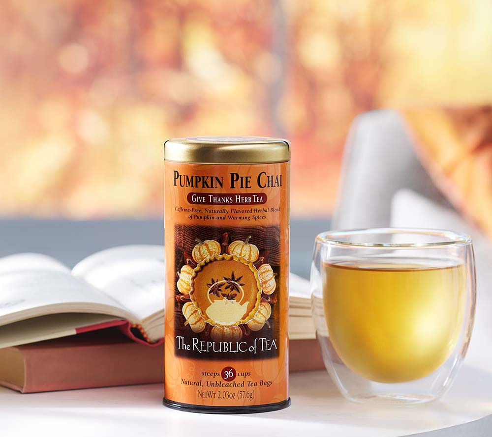 Pumpkin Pie Chai von The Republic of Tea (Metalldose mit 36 Beuteln)
