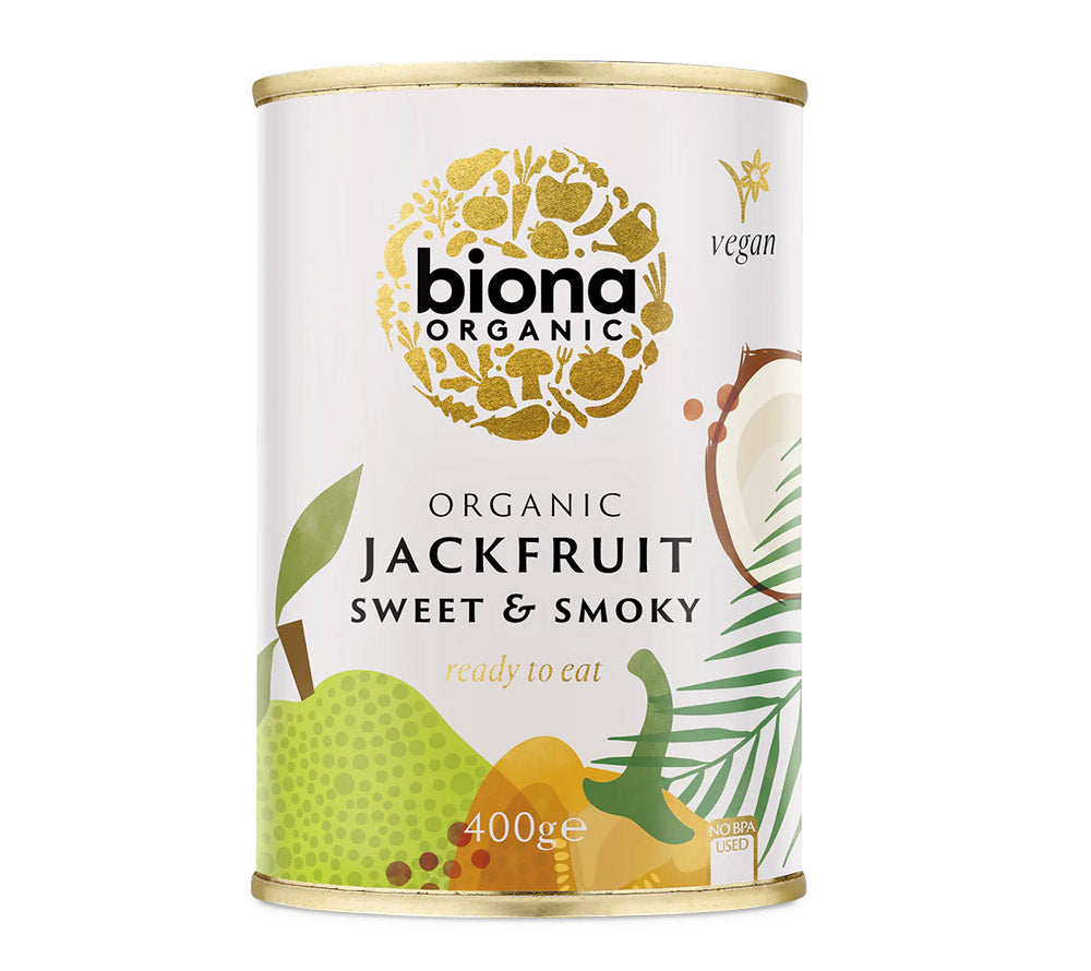 Jackfruit - süß und rauchig von Biona | süß-rauchiger Grillgeschmack für Deine veganen Gerichte | sofort einsatzbereit