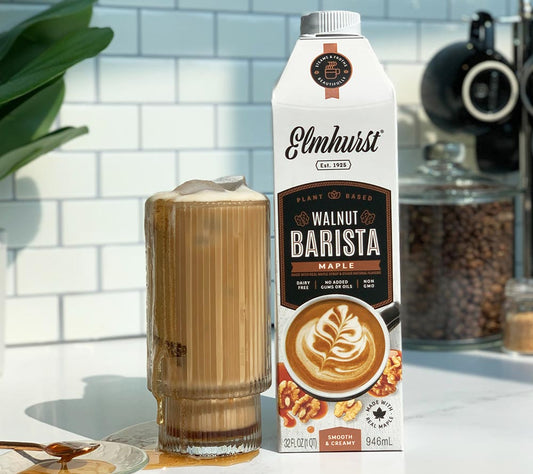 Maple Walnut Barista Edition von Elmhurst | Entdecke die Perfektion pflanzlicher Milch aus Walnüssen mit natürlicher Ahornsirup-Note | nachhaltig & lecker! ☕