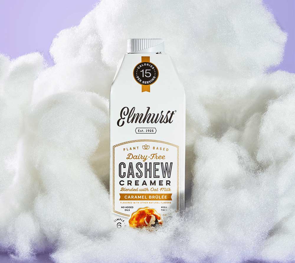 Caramel Brulee Cashew Creamer von Elmhurst | Verfeinere deinen Kaffee | perfekte Balance aus Cashew-Milch & Karamell | Natürlich & unwiderstehlich ☕