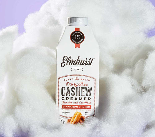 Cinnamon Churro Cashew Creamer | Dessert-Vibes für deinen Kaffee | Cremige Cashews + Churro-Zimt-Mix von Elmhurst | 100% vegan & absolut köstlich! 🍪