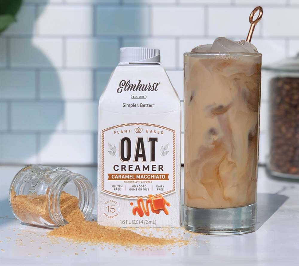 Caramel Macchiato Oat Creamer von Elmhurst | Verfeinere deinen Kaffee | perfekte Balance aus Hafermilch & Karamell | Natürlich & unwiderstehlich ☕