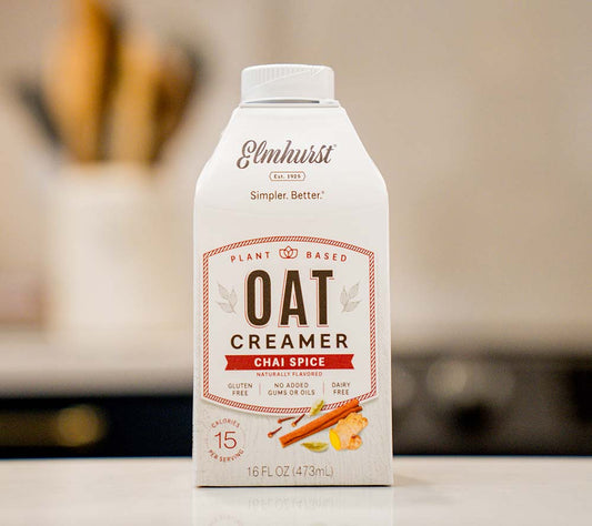 Chai Spice Oat Creamer von Elmhurst kaufen | Erlebe die Fusion aus cremigem Hafer & exotischen Chai-Gewürzen | 100% pflanzlich, natürlich & aromastark. 🍵