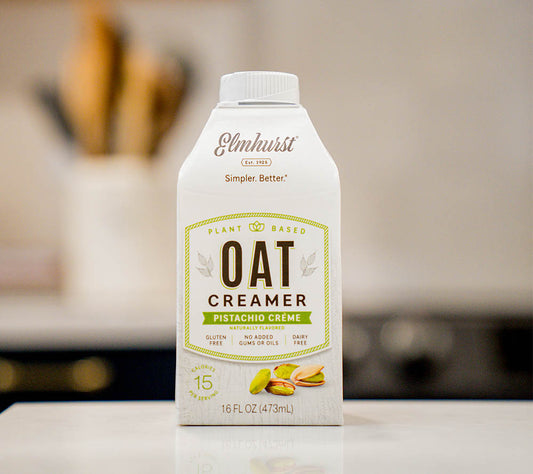 Pistazie Oat Creamer von Elmhurst | Verwandle Deinen Kaffee in ein cremiges Geschmackserlebnis | 100% pflanzlich, natürlich | Jetzt entdecken!