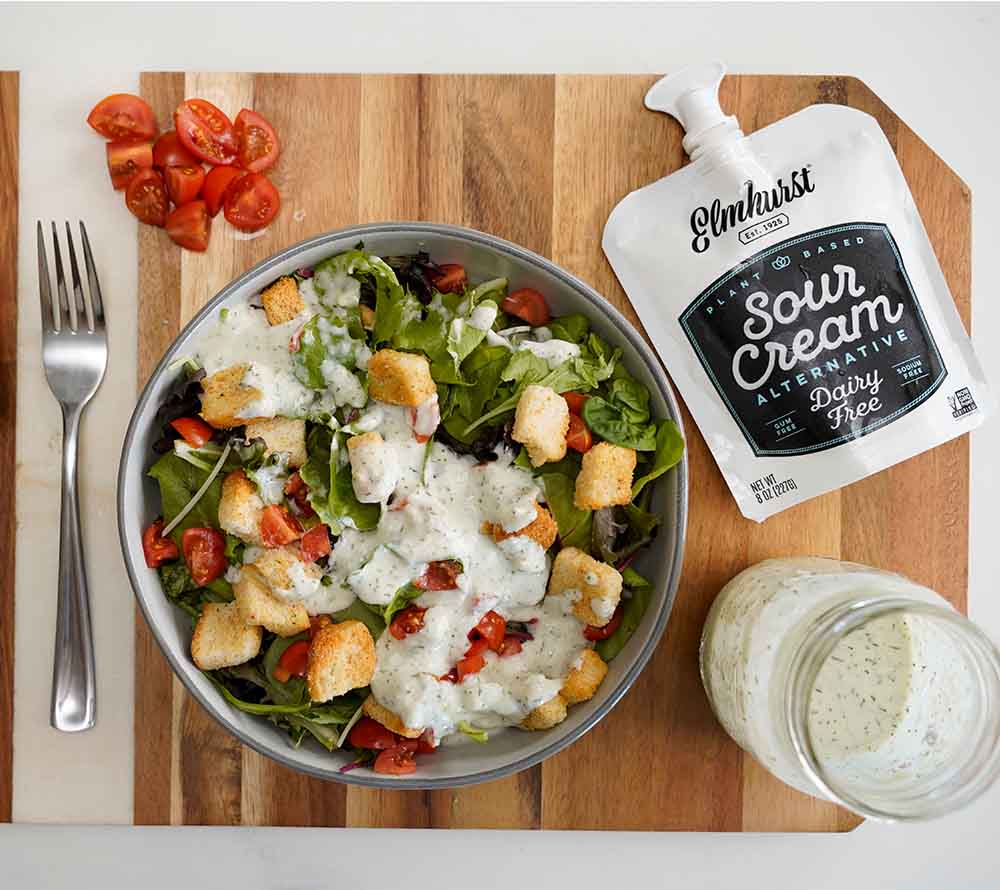Dairy Free Sour Cream von Elmhurst | 🌱 Vegan & Clean | 🥣 Cremiger Genuss | 💚 Nachhaltig lecker | 📦 Umweltfreundlich verpackt | ❌ Kein Kompromiss im Geschmack