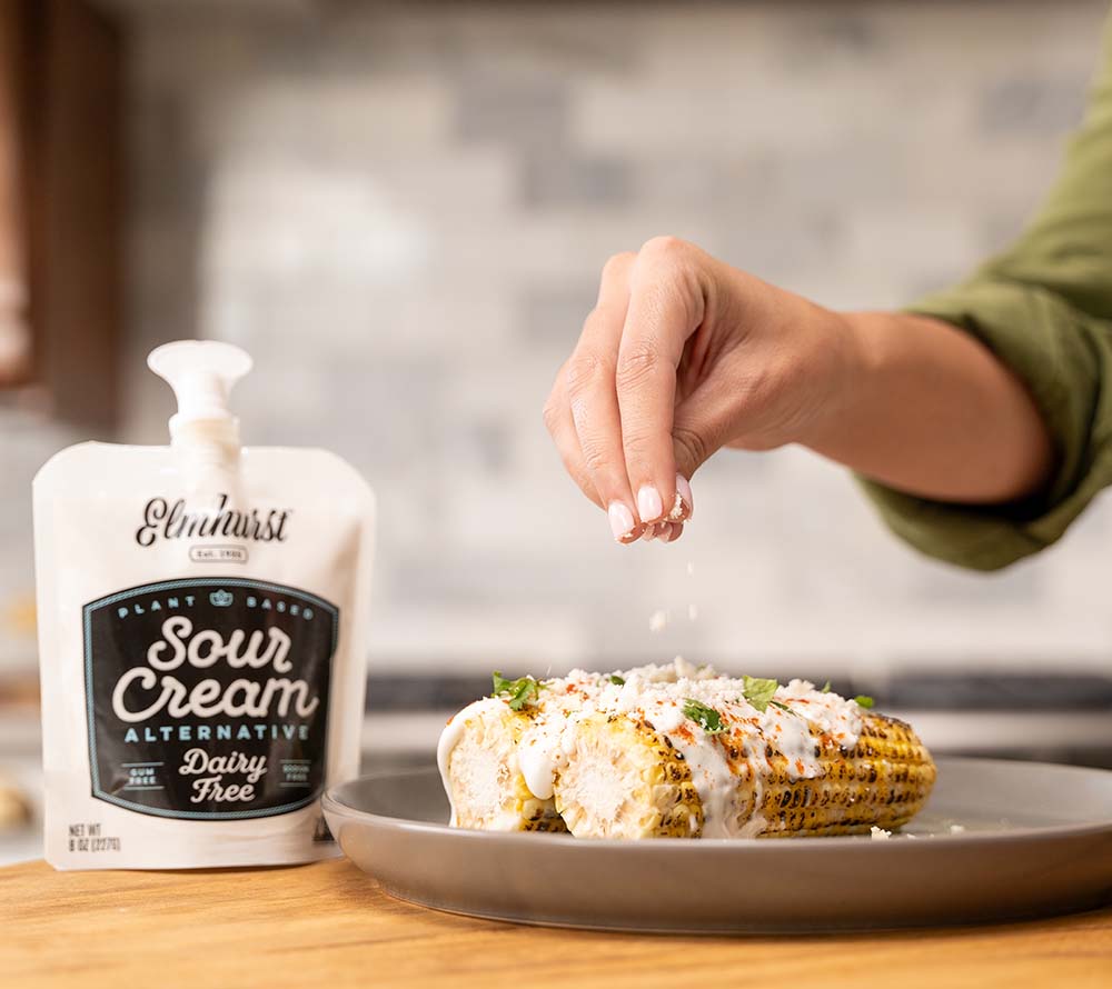 Dairy Free Sour Cream von Elmhurst | 🌱 Vegan & Clean | 🥣 Cremiger Genuss | 💚 Nachhaltig lecker | 📦 Umweltfreundlich verpackt | ❌ Kein Kompromiss im Geschmack