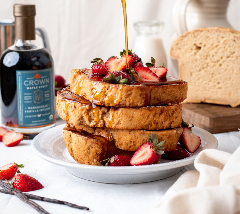 Crown Maple Vanilla Infused Ahornsirup kaufen ☆ Bio-Qualität mit Vanille ☆ Für Pancakes, Waffeln und Desserts ☆ Mehr Sorten ☆ Jetzt probieren!