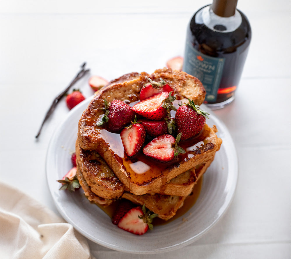 Crown Maple Vanilla Infused Ahornsirup kaufen ☆ Bio-Qualität mit Vanille ☆ Für Pancakes, Waffeln und Desserts ☆ Mehr Sorten ☆ Jetzt probieren!