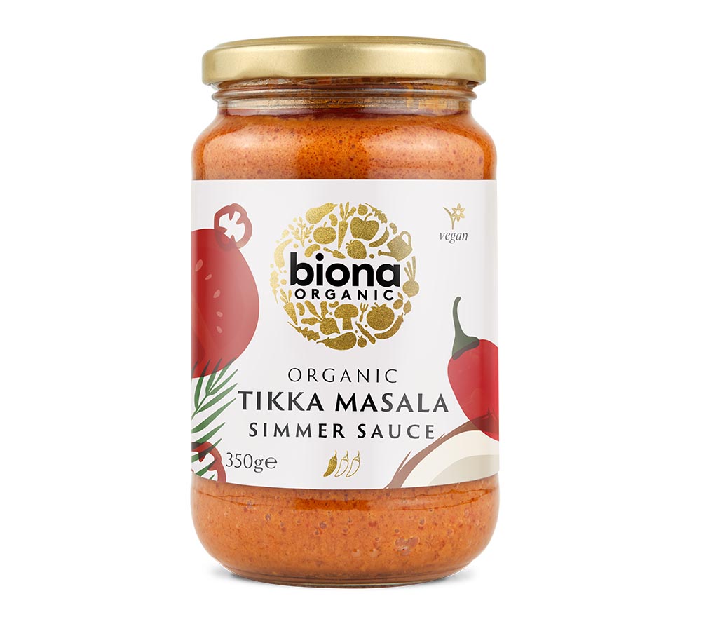 Tikka Masala Simmer Sauce von Biona kaufen | mit Kreuzkümmel, Koriander, Kurkuma | Ideal für einen authentischen indischen Geschmack