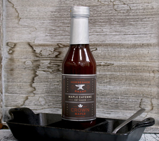Vegane Grillsauce Maple Cayenne Hot Sauce mit Ahornsirup von Horseshoe Brand