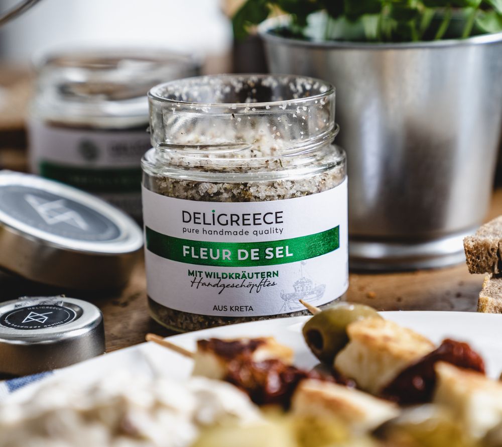 Fleur de Sel - salt with wild herbs from Deligreece