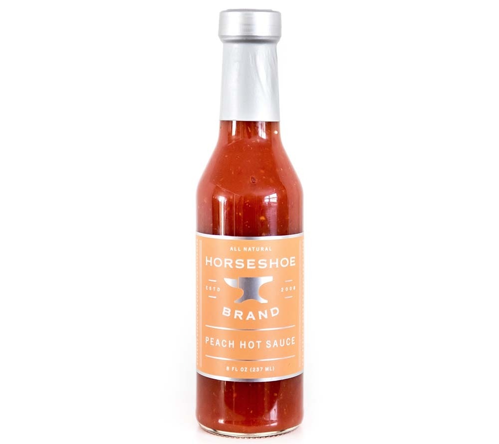 Vegane Grillsauce Peach Hot Sauce von Horseshoe Brand
