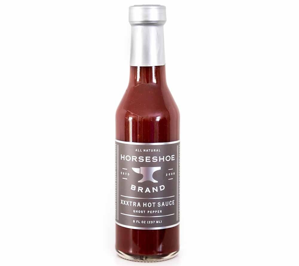 Sehr Scharfe XXXtra Hot Sauce (vegan) von Horseshoe Brand