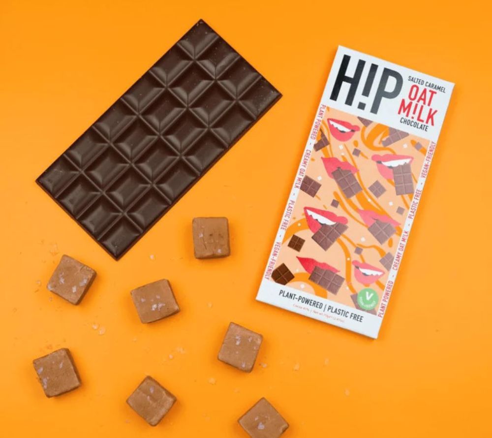 Vegan chocolate Salted Caramel from H!P Oat Milk Chocolate