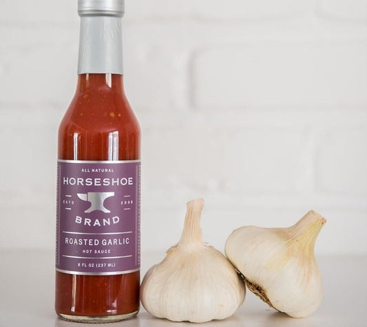 Vegane Grillsauce Roasted Garlic Hot Sauce von Horseshoe Brand