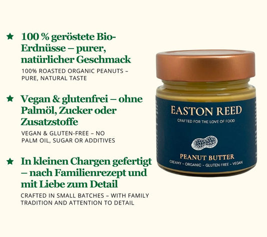 Peanut Butter Creamy Easton Reed - Cremige Erdnussbutter ohne Palmöl