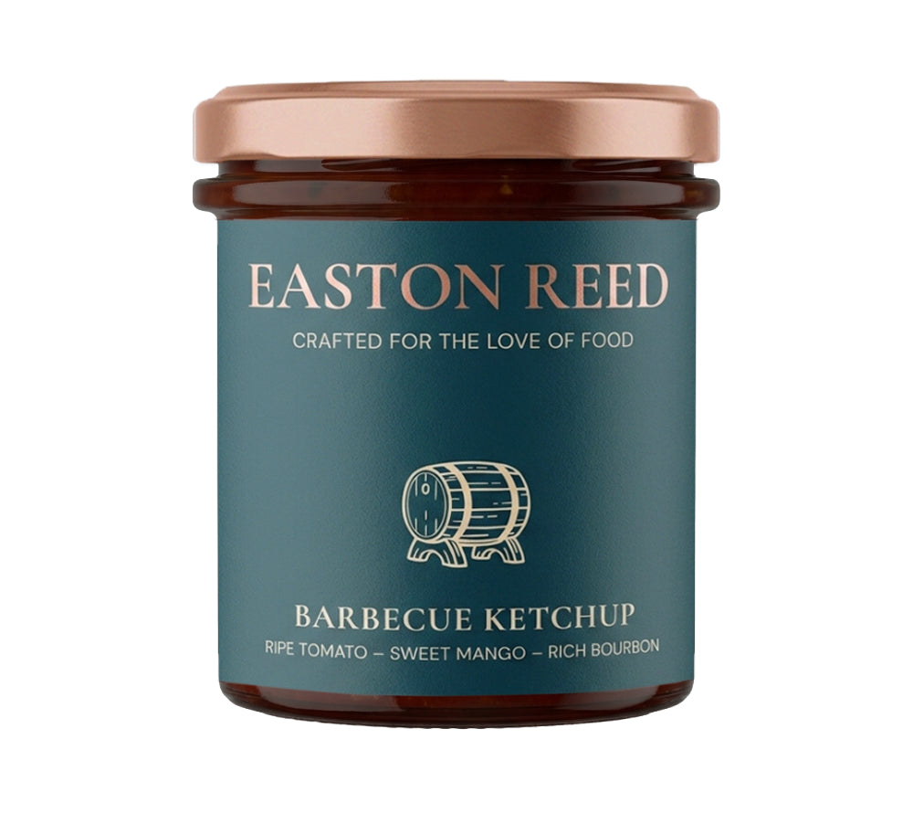 Entdecke den vollmundigen Barbecue Ketchup von Easton Reed: fruchtige Tomaten, sanfte Rauchigkeit und harmonische Gewürze – mild, aromatisch und perfekt für Burger, Grill & Pommes.