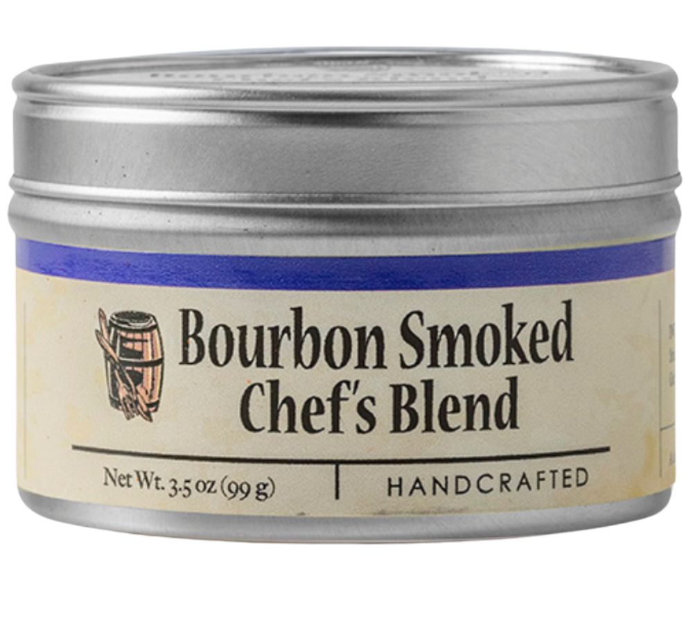Bourbon Smoked Chef’s Blend von Bourbon Barrel Foods – rauchige Gewürzmischung mit Meersalz, Pfeffer & Paprika. Jetzt online kaufen bei Madevegan!