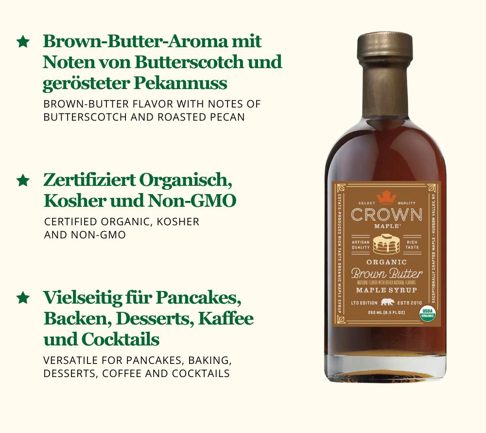Crown Maple: Butter Maple Syrup  (250 ml Flasche)