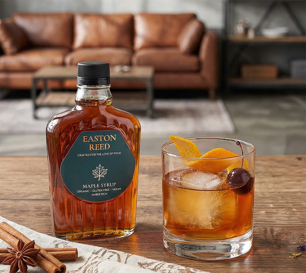 Easton Reed Maple Syrup Grade A Amber Rich – 100 % reiner Ahornsirup aus Québec. Vegan, glutenfrei, nachhaltig & ohne Zusätze. Perfekt für süße & herzhafte Gerichte.