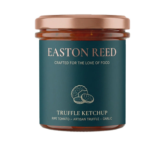 Entdecke Easton Reed Truffle Ketchup: fruchtige Tomaten treffen auf edlen Trüffel und milde Gewürze – aromatisch, luxuriös und perfekt für Burger, Pommes oder besondere Genussmomente