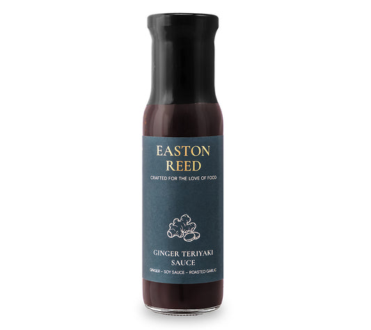 Ginger Teriyaki Sauce von Easton Reed kaufen – asiatische Sauce mit Sojasauce, karamellisiertem Ingwer und feiner Süße. Ideal für Tofu & Gemüse.