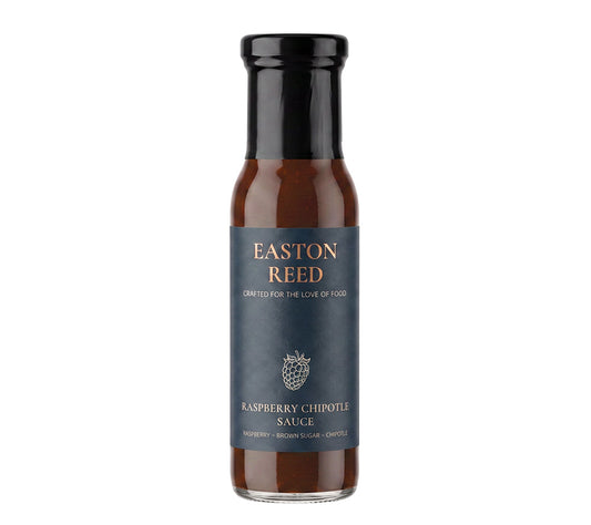 Raspberry Chipotle Sauce von Easton Reed kaufen – fruchtig-rauchige BBQ-Sauce mit Himbeeren, Chipotle und Tomate. Ideal zu Grillgemüse. 
