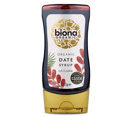 Dattelsirup in Bio-Qualität von Biona kaufen | natürlich und vegan Süßen mit dem Bio-Dattelsirup | Perfekt zu Desserts, Smoothies und Pancakes | EU-weiter Versand
