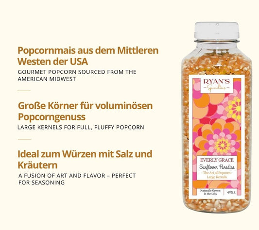 Popcornmais aus dem Mittleren Westen der USA, große Körner für voluminösen Popcorngenuss